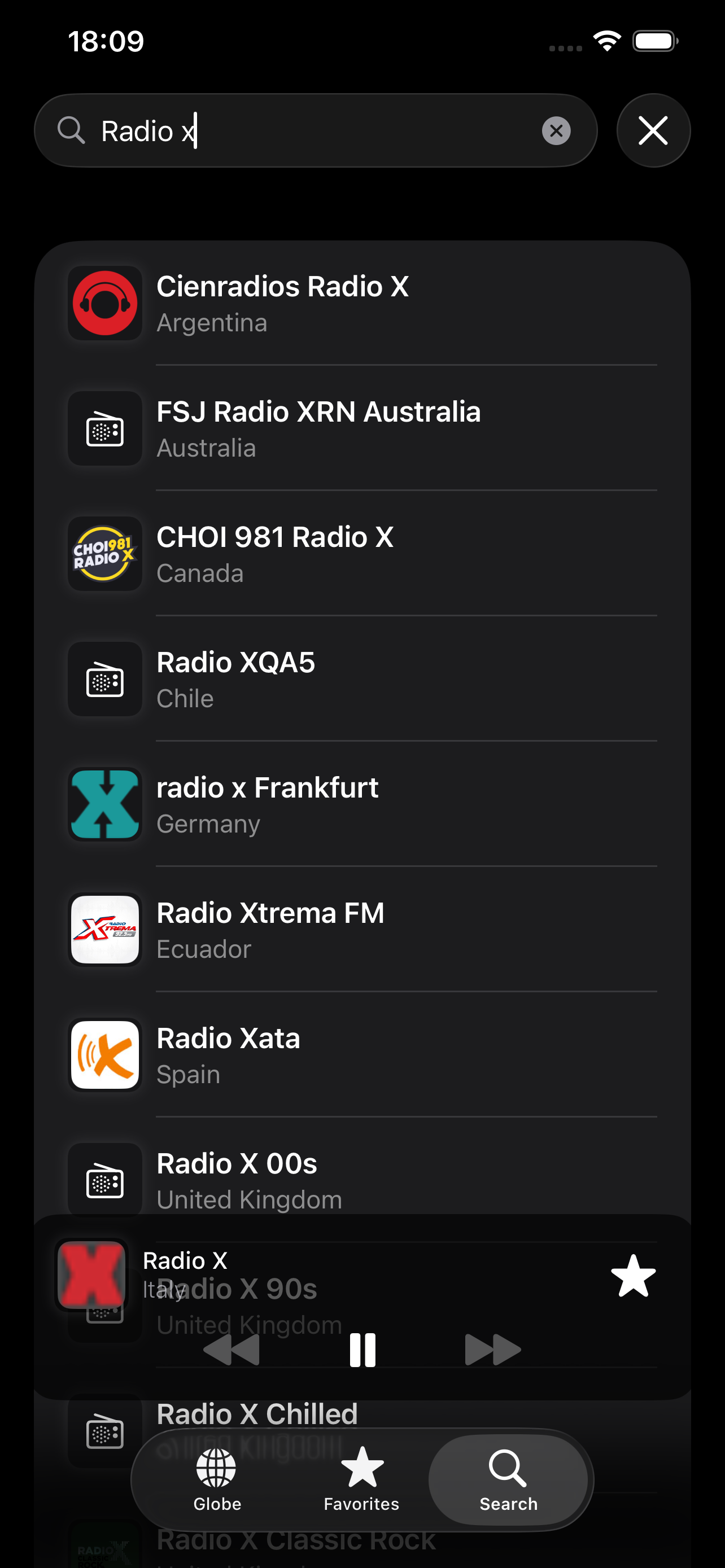 RadioSurf globe view